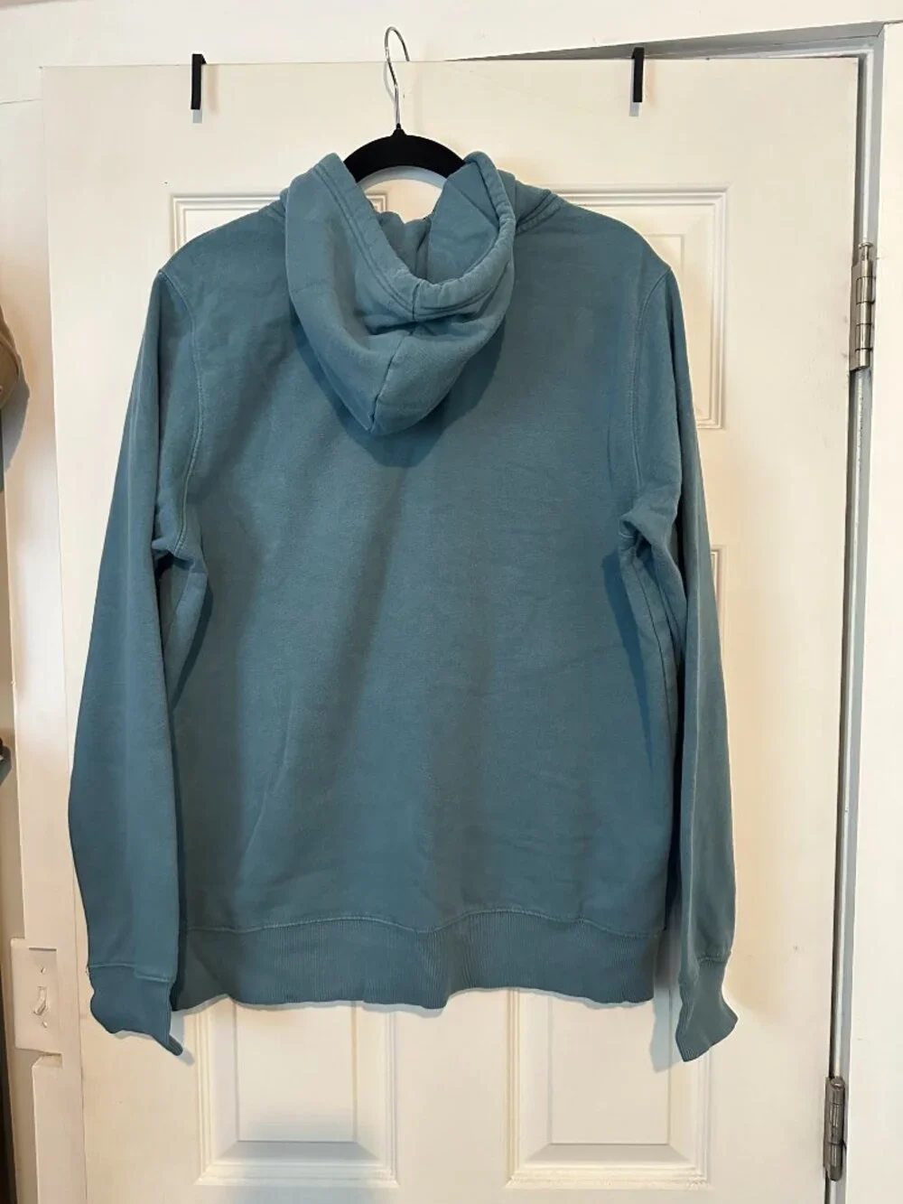 The North Face Teal Pullover Hoodie with Black Logo - Size L